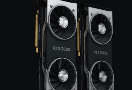 Graphics Cards - Close-up of Two RTX2080 Graphics Cards